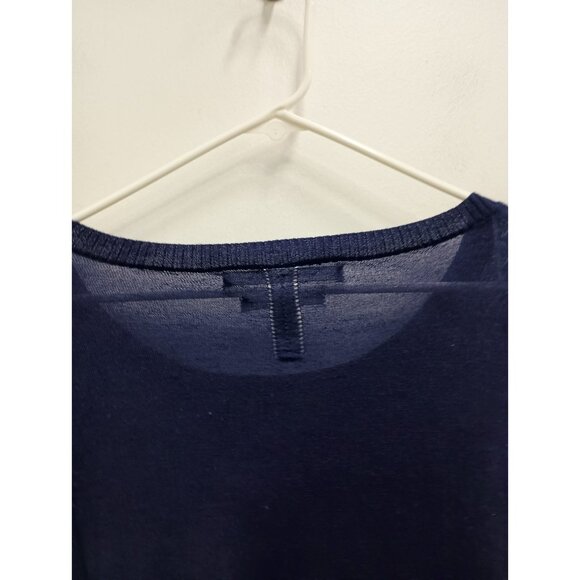 Max Studio Sweater Womens Small Navy Blue Wool Timeless Quite Luxury Pullover - Picture 8 of 11